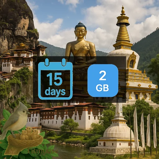 Bhutan - 2 GB - 15 Days