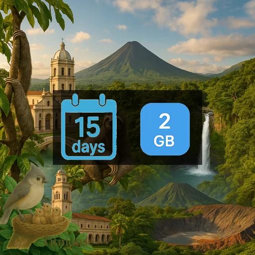 Costa Rica - 2 GB - 15 days