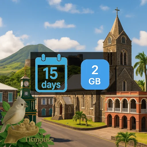 Saint Kitts and Nevis - 2 GB - 15 Days