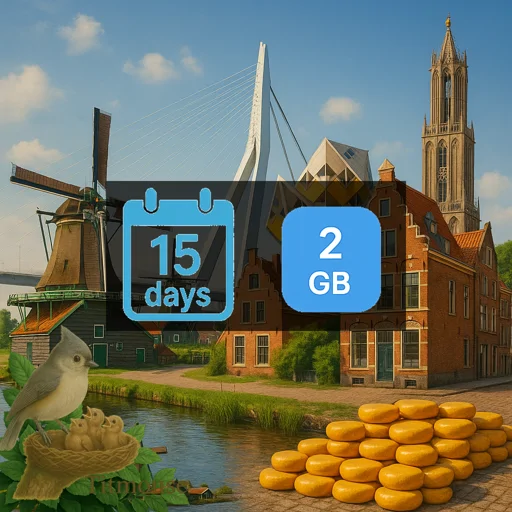 Netherlands - 2 GB - 15 days