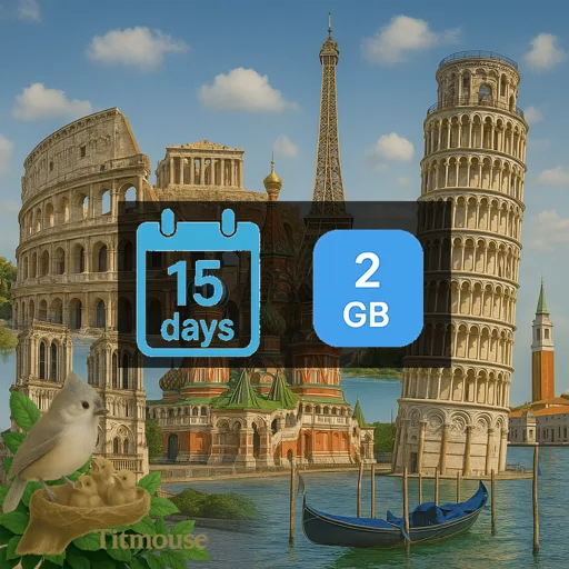 European Union and United Kingdom - 2 GB - 15 Days