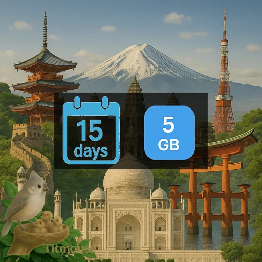 Asia - 5 GB - 15 days