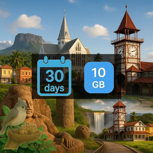 Guyana - 10 GB - 30 Days