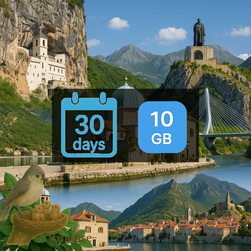 Montenegro - 10 GB - 30 Days