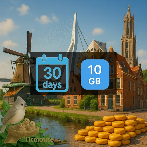 Netherlands - 10 GB - 30 Days