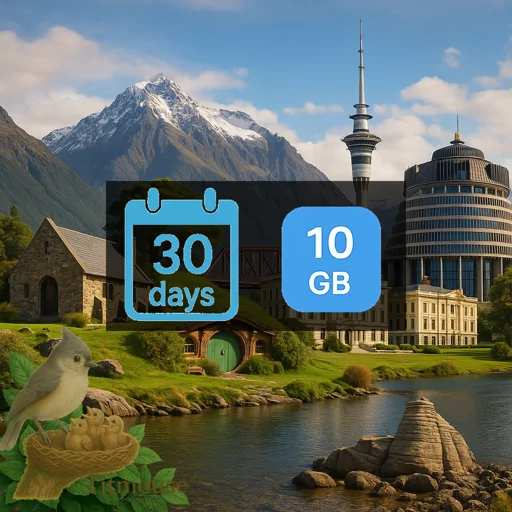 New Zealand - 10 GB - 30 Days