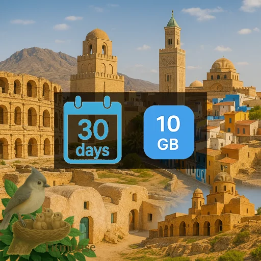 Tunisia - 10 GB - 30 days