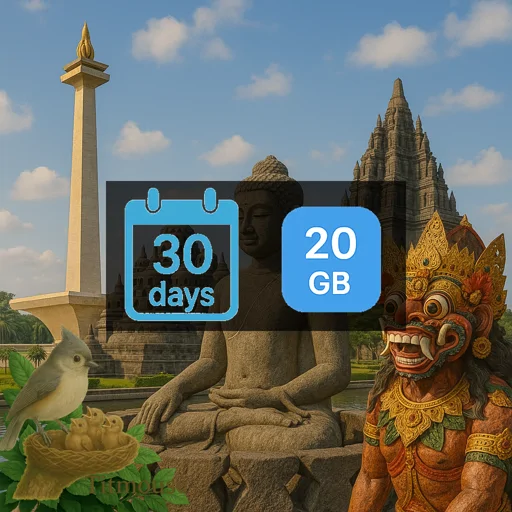 Indonesia - 20 GB - 30 Days