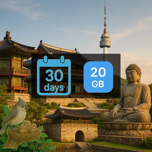 South Korea - 20 GB - 30 Days