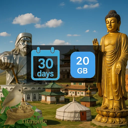 Mongolia - 20 GB - 30 days