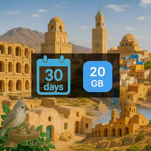 Tunisia - 20 GB - 30 days