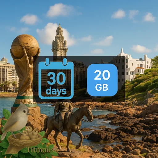 Uruguay - 20 GB - 30 days