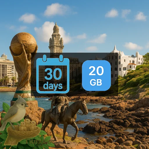 Uruguay - 20 GB - 30 days