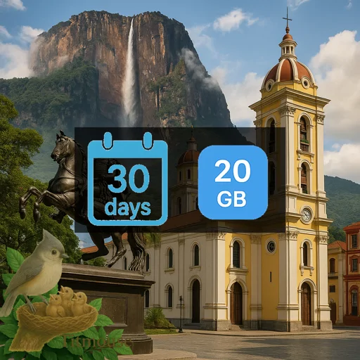 Venezuela - 20 GB - 30 days