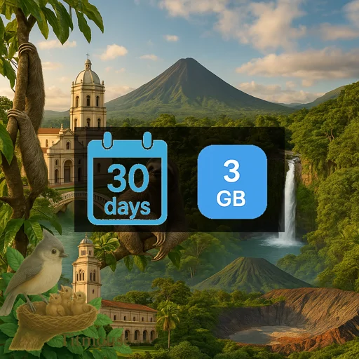 Costa Rica - 3 GB - 30 days