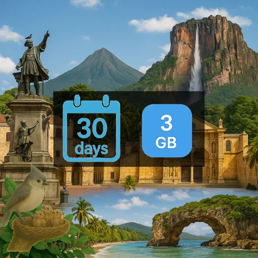 Dominican Republic - 3 GB - 30 Days
