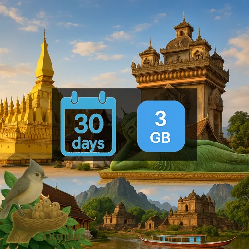 Laos - 3 GB - 30 Days