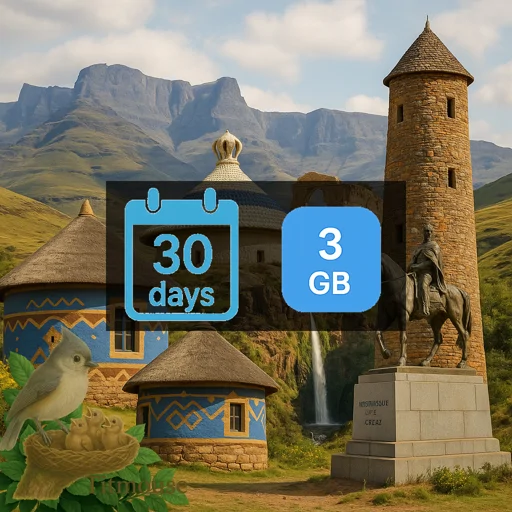 Lesotho - 3 GB - 30 Days