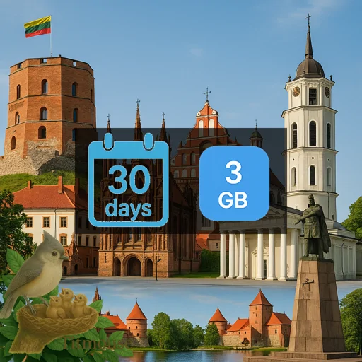 Lithuania - 3 GB - 30 Days