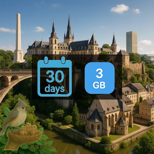 Luxembourg - 3 GB - 30 days
