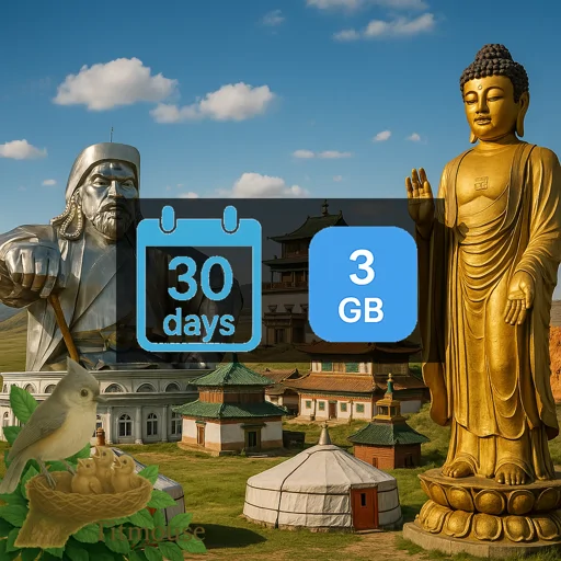 Mongolia - 3 GB - 30 days