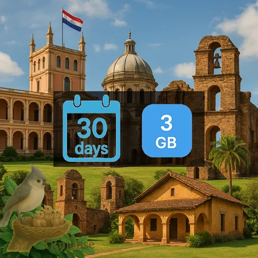 Paraguay - 3 GB - 30 days