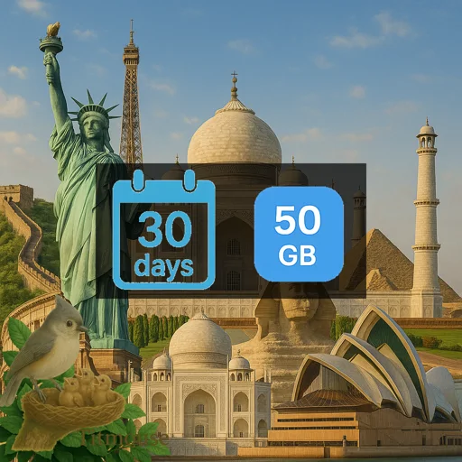 Asia - 50 GB - 30 days