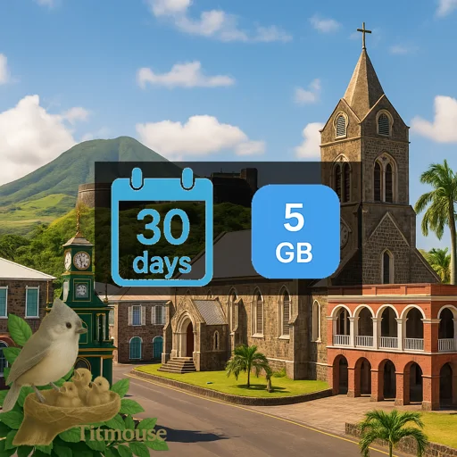 Saint Kitts and Nevis - 5 GB - 30 Days