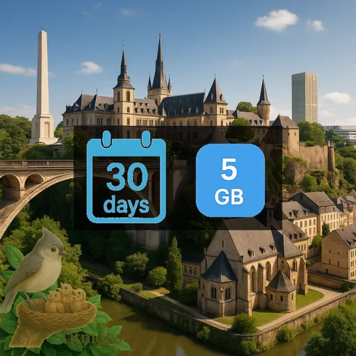 Luxembourg - 5 GB - 30 days