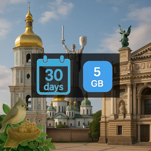 Ukraine - 5 GB - 30 Days