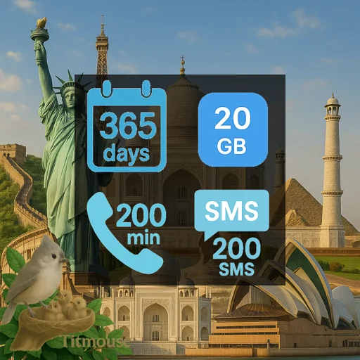 Global - 20 GB - 200 SMS - 200 Mins - 365 days