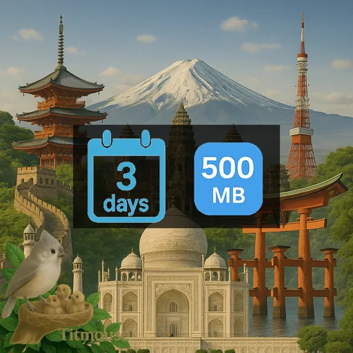Asia - 500 MB - 3 Days