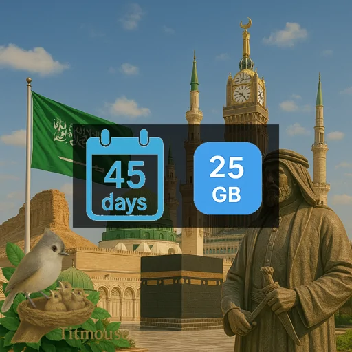 Saudi Arabia - 25 GB - 45 Days
