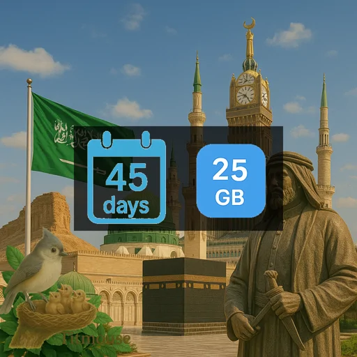 Saudi Arabia - 25 GB - 45 Days