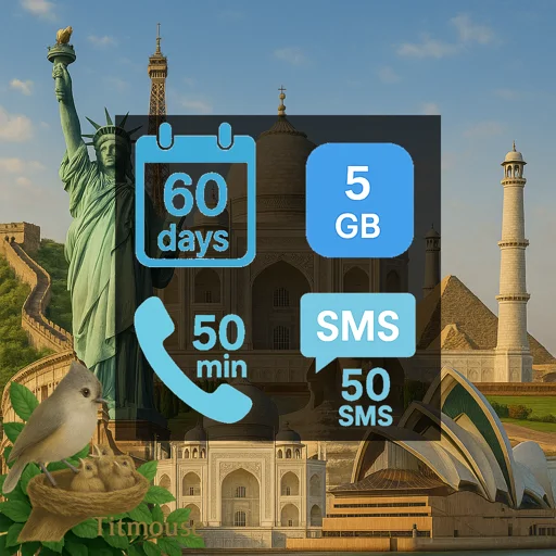 Discover Global - 5 GB - 50 SMS - 50 Mins - 60 Days