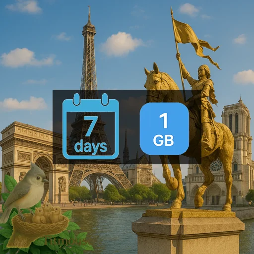 France - 1 GB - 7 days