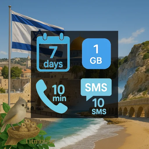 Israel - 1 GB - 10 SMS - 10 Mins - 7 days