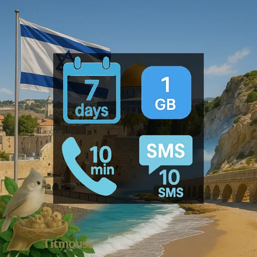 Israel - 1 GB - 10 SMS - 10 Mins - 7 days