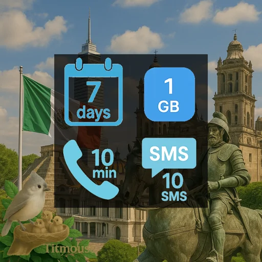 Mexico - 1 GB - 10 SMS - 10 Mins - 7 Days
