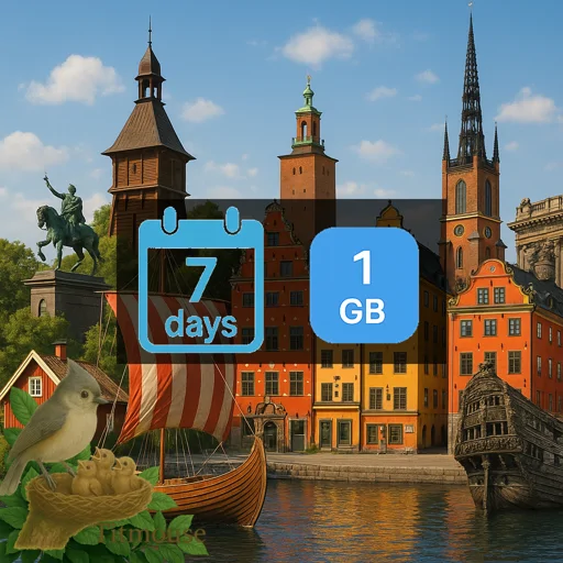 Sweden - 1 GB - 7 Days