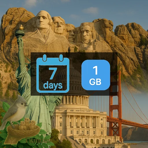 United States - 1 GB - 7 days