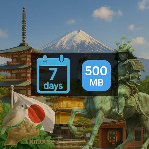 Japan - 500 MB - 7 days