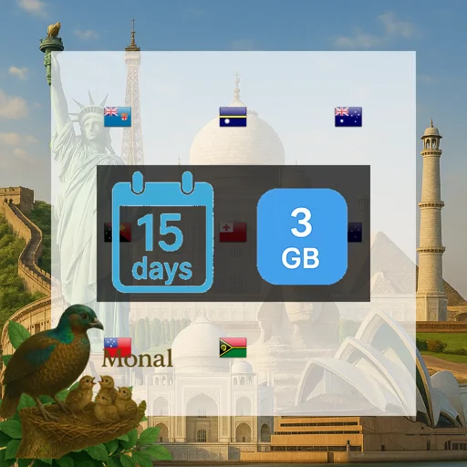 Oceania (8 areas) 3GB 15Days