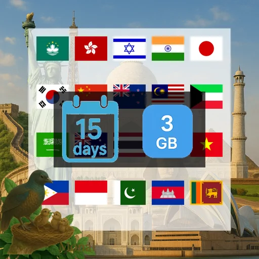 Asia-20 3GB 15Days