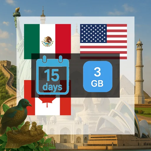 North America 3GB 15Days
