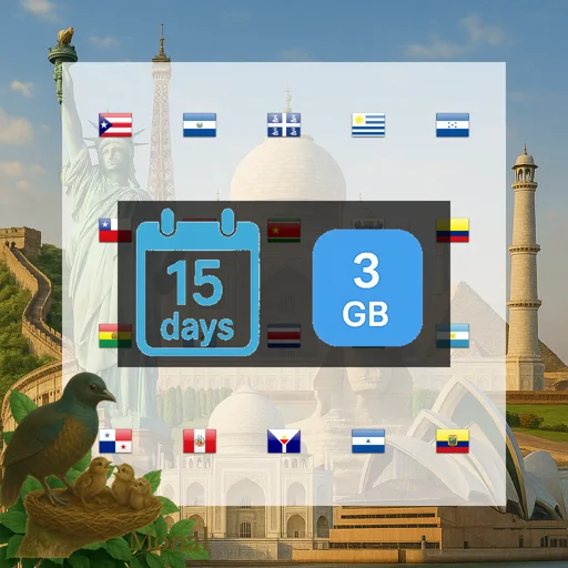 South America 3GB 15Days