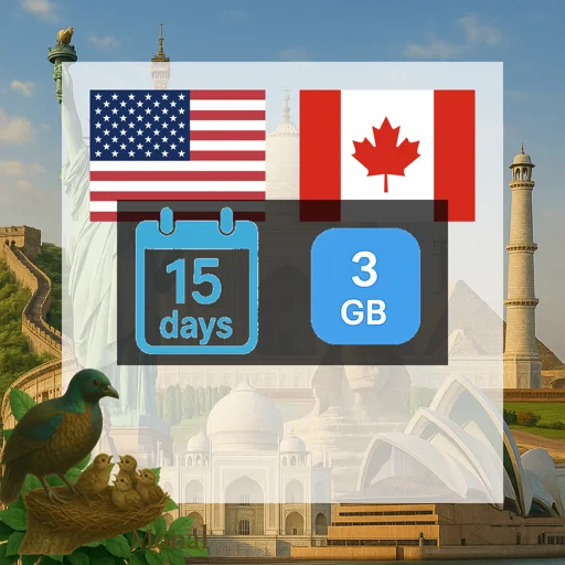 USA & Canada 3GB 15Days
