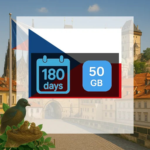 Czech Republic 50GB 180Days
