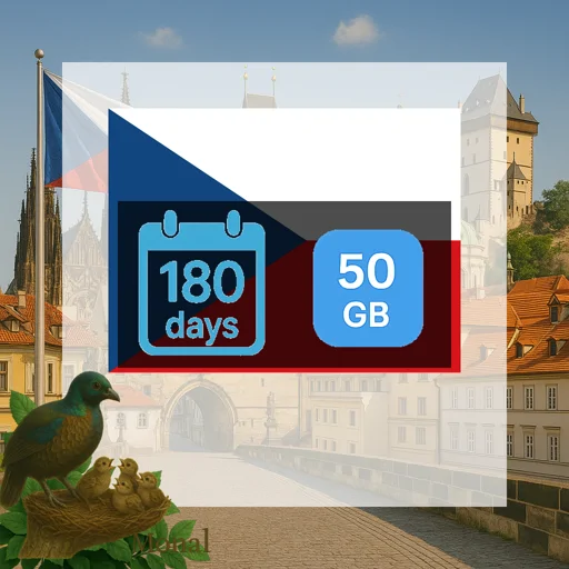 Czech Republic 50GB 180Days