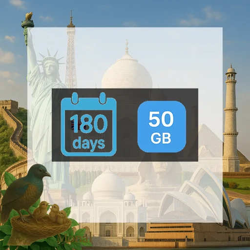 Ireland & UK 50GB 180Days